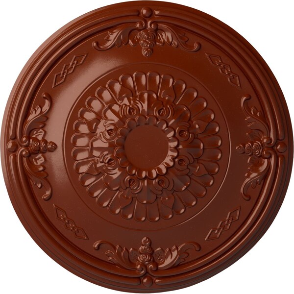 Ekena Millwork Athens Ceiling Medallion (Fits Canopies up to 3 5/8"), Hand-Painted Firebrick, 26 1/4"OD x 3 1/4"P CM27ATFIF - main